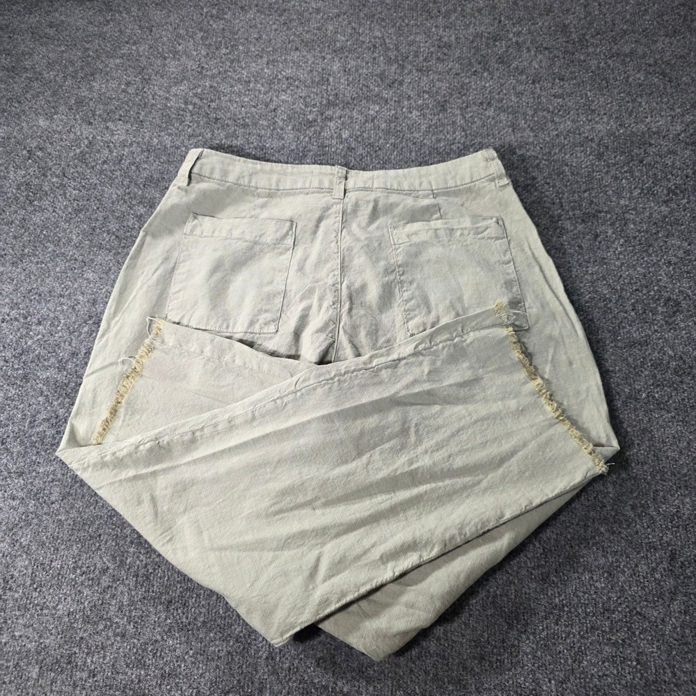 Frank & Eileen Kinsale Pants Italian Performance Linen Sage Green 12 Womens USA - Picture 3 of 10